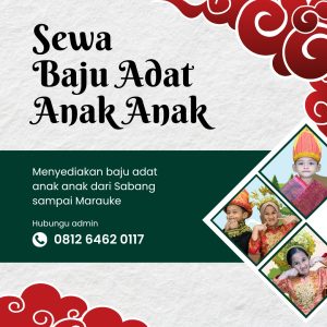 rental baju adat anak medan
